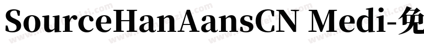 SourceHanAansCN Medi字体转换